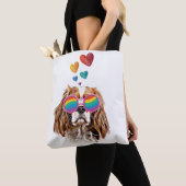 Cavalier King Dog mit dem Valentinstag des Herzens Tasche (Von Nahem)