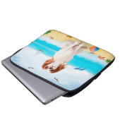 Cavalier King Dog on Beach Laptopschutzhülle (Vorne Knopf)