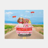 Cavalier King Dog Valentine's Day Lkw Herz Fußmatte (Vorderseite)
