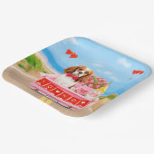 Cavalier King Dog Valentine's Day Lkw Herz Pappteller (Gewinkelt)