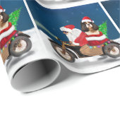 Cavalier King Dog Weihnachtsmann Geschenkpapier (Rolleneckpunkt)