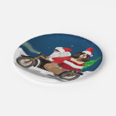 Cavalier King Dog Weihnachtsmann Pappteller (Schrägansicht)