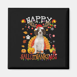 Cavalier King Halloween Weihnachtshund Happy Hallo Magnet