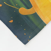 Cavalier King Hund Halloween Hexe und Kürbis Fleecedecke (Ecke)