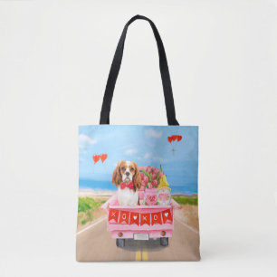 Cavalier King Hund Valentinstag LKW Herzen Tasche