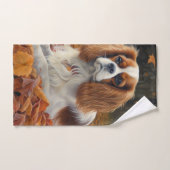 Cavalier King im Herbst Leaves Fall Inspiriert Badhandtuch Set (Handtuch)