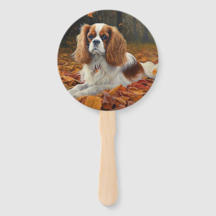 Cavalier King im Herbst Leaves Fall Inspiriert Fächer