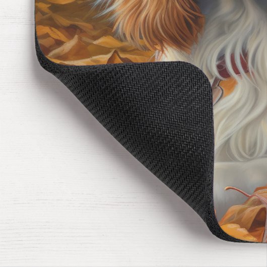 Cavalier King im Herbst Leaves Fall Inspiriert Mousepad (Ecke)