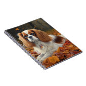 Cavalier King im Herbst Leaves Fall Inspiriert Notizblock (Rechte Seite)