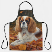 Cavalier King im Herbst Leaves Fall Inspiriert Schürze (Vorderseite)
