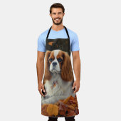 Cavalier King im Herbst Leaves Fall Inspiriert Schürze (Getragen)