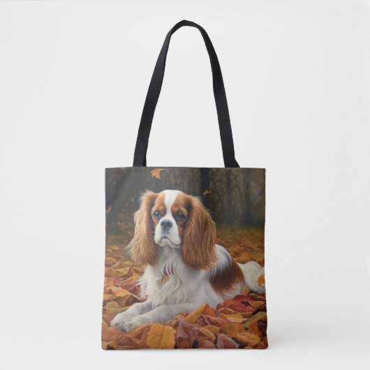 Cavalier King im Herbst Leaves Fall Inspiriert Tasche (Vorderseite)
