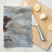 Cavalier King Let It Snow Christmas gebürstet Geschirrtuch (Viertel Falte)