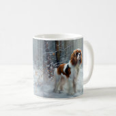 Cavalier King Let It Snow Christmas gebürstet Kaffeetasse (VorderseiteRechts)