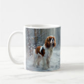 Cavalier King Let It Snow Christmas gebürstet Kaffeetasse (Links)
