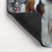 Cavalier King Let It Snow Christmas gebürstet Mousepad (Ecke)