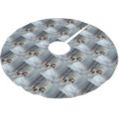 Cavalier King Let It Snow Christmas gebürstet Polyester Weihnachtsbaumdecke (Schrägansicht)