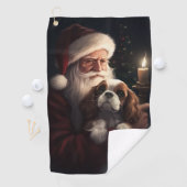 Cavalier King mit Weihnachtsfeiertag Golfhandtuch (Insitu)