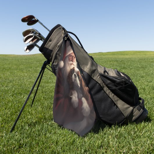 Cavalier King mit Weihnachtsfeiertag Golfhandtuch (Gras)