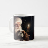 Cavalier King mit Weihnachtsfeiertag Kaffeetasse (Vorderseite Links)