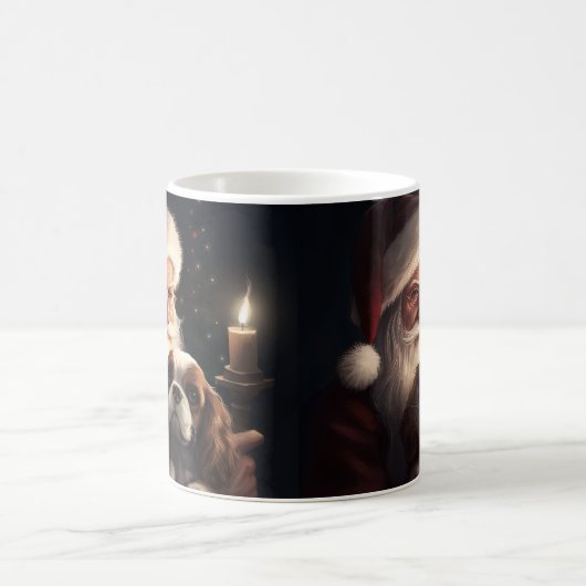 Cavalier King mit Weihnachtsfeiertag Kaffeetasse (Mittel)
