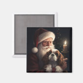 Cavalier King mit Weihnachtsfeiertag Magnet (Vorderseite/Rückseite)
