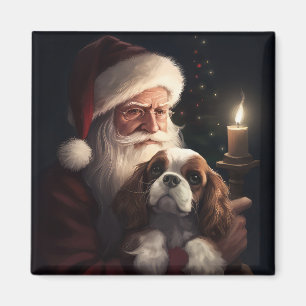 Cavalier King mit Weihnachtsfeiertag Magnet