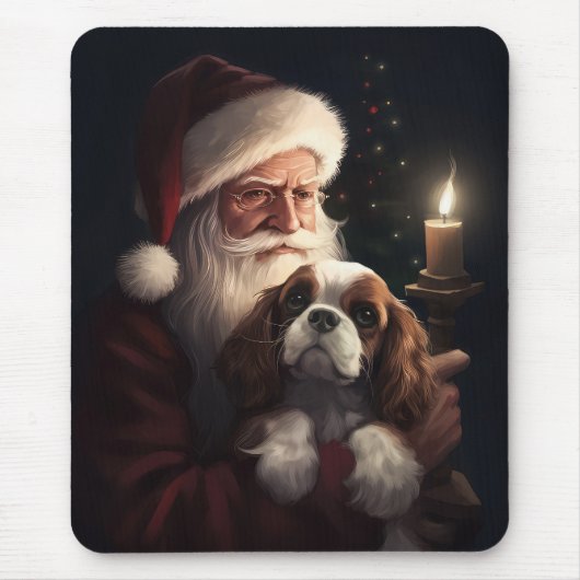 Cavalier King mit Weihnachtsfeiertag Mousepad (Vorne)