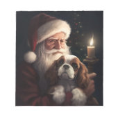 Cavalier King mit Weihnachtsfeiertag Notizblock (Vorderseite)