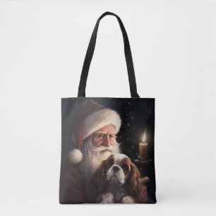 Cavalier King mit Weihnachtsfeiertag Tasche