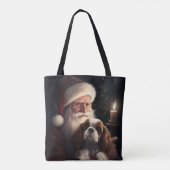 Cavalier King mit Weihnachtsfeiertag Tasche (Rückseite)
