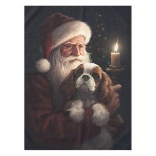 Cavalier King mit Weihnachtsfeiertag Tischdecke