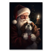 Cavalier King mit Weihnachtsfeiertag Tischnummer (Vorderseite)