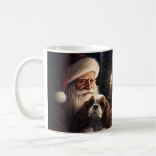 Cavalier King mit Weihnachtsmann Festive Weihnacht Kaffeetasse