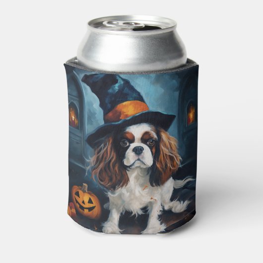 Cavalier King Pumpkins Halloween Beängstigend Dosenkühler (Kanne Rückseite)