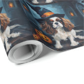 Cavalier King Pumpkins Halloween Beängstigend Geschenkpapier (Rolleneckpunkt)
