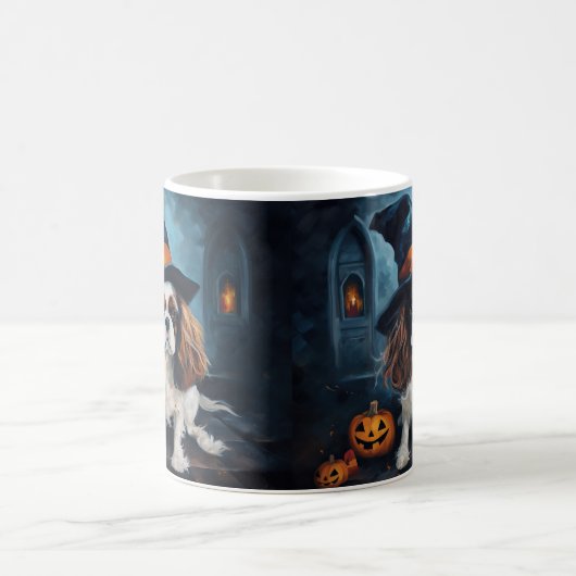 Cavalier King Pumpkins Halloween Beängstigend Kaffeetasse (Mittel)