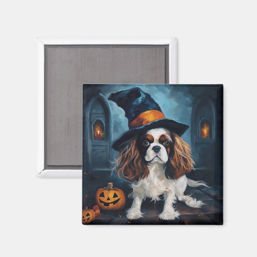 Cavalier King Pumpkins Halloween Beängstigend Magnet (Vorderseite/Rückseite)