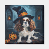 Cavalier King Pumpkins Halloween Beängstigend Magnet (Vorne)