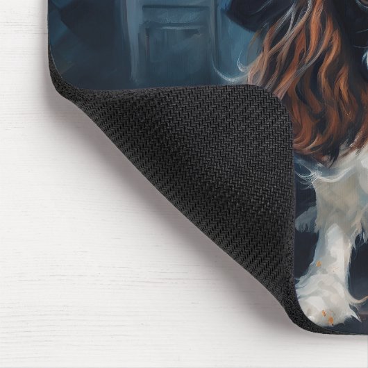 Cavalier King Pumpkins Halloween Beängstigend Mousepad (Ecke)