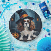 Cavalier King Pumpkins Halloween Beängstigend Pappteller (Party)