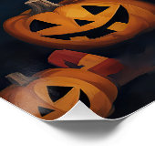 Cavalier King Pumpkins Halloween Beängstigend Poster (Ecke)