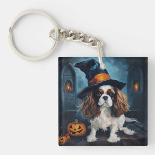 Cavalier King Pumpkins Halloween Beängstigend Schlüsselanhänger