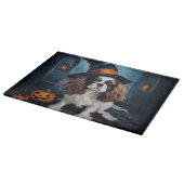 Cavalier King Pumpkins Halloween Beängstigend Schneidebrett (Ecke)