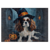 Cavalier King Pumpkins Halloween Beängstigend Schneidebrett (Vorderseite)