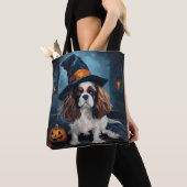 Cavalier King Pumpkins Halloween Beängstigend Tasche (Von Nahem)