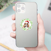 Cavalier King Spaniel Christmas Dog Vinyl Aufkleber (Telefon)
