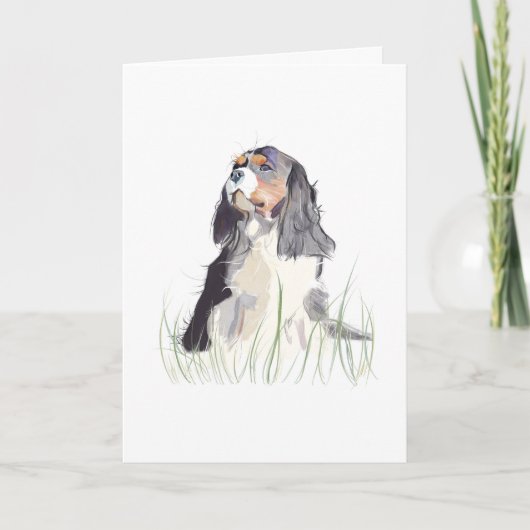 Cavalier King Süß Dankeskarte (Vorderseite)