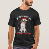 Cavalier King-Weihnachtsmannmütze auf der schmutzi T-Shirt (Vorderseite)
