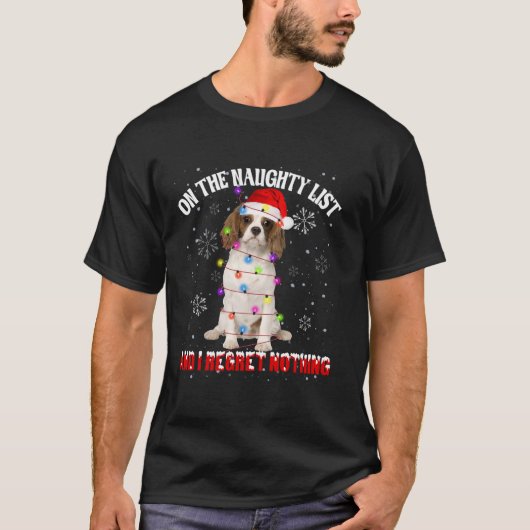 Cavalier King-Weihnachtsmannmütze auf der schmutzi T-Shirt (Vorderseite)